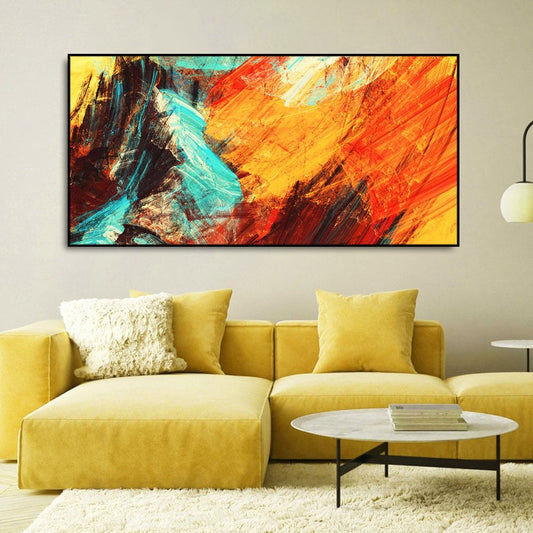 Modern Texture Colorful Abstract Canvas Wall Painting - Decor Smart