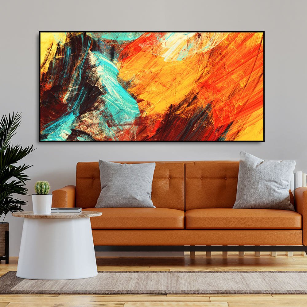 Modern Texture Colorful Abstract Canvas Wall Painting - Decor Smart