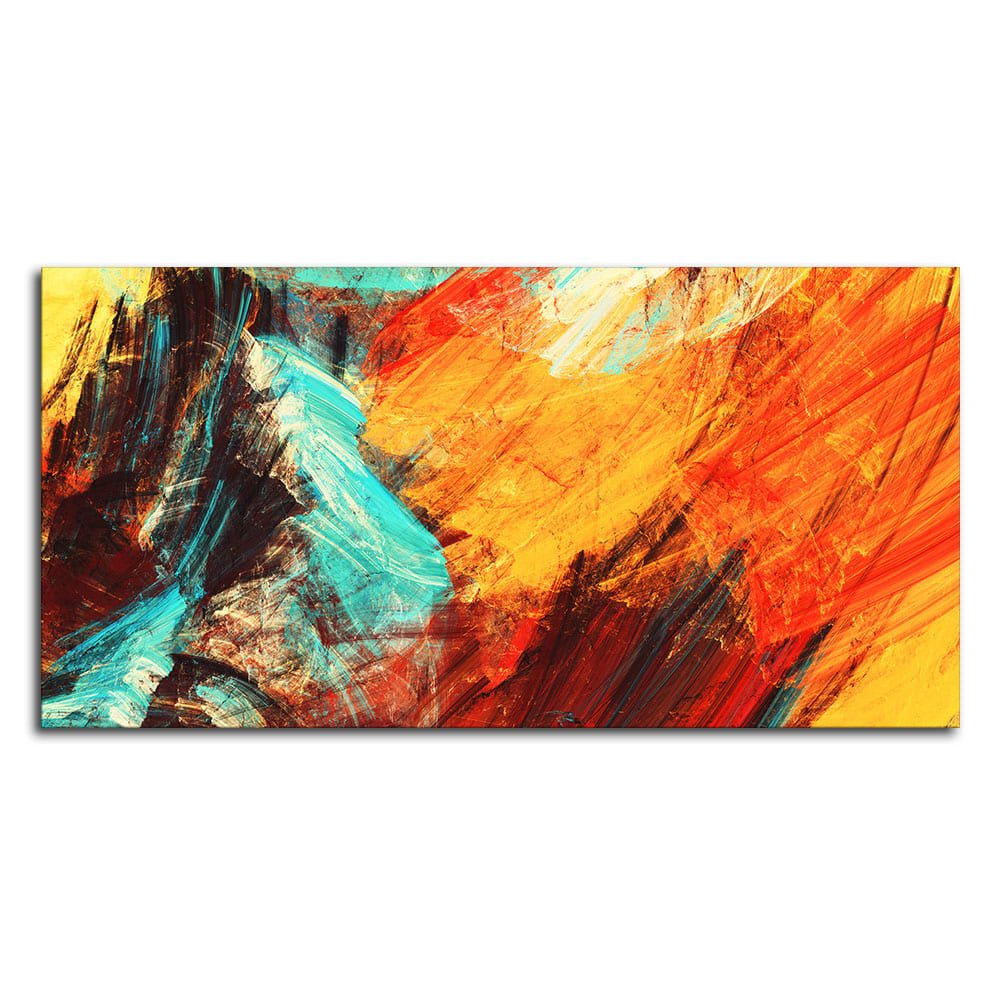 Modern Texture Colorful Abstract Canvas Wall Painting - Decor Smart