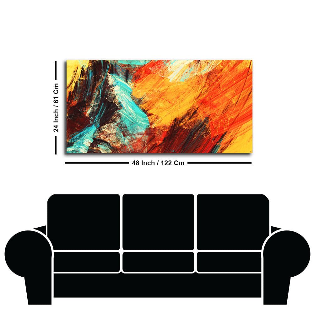 Modern Texture Colorful Abstract Canvas Wall Painting - Decor Smart