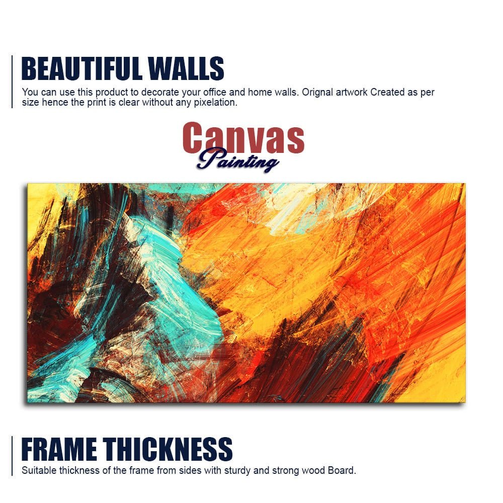 Modern Texture Colorful Abstract Canvas Wall Painting - Decor Smart