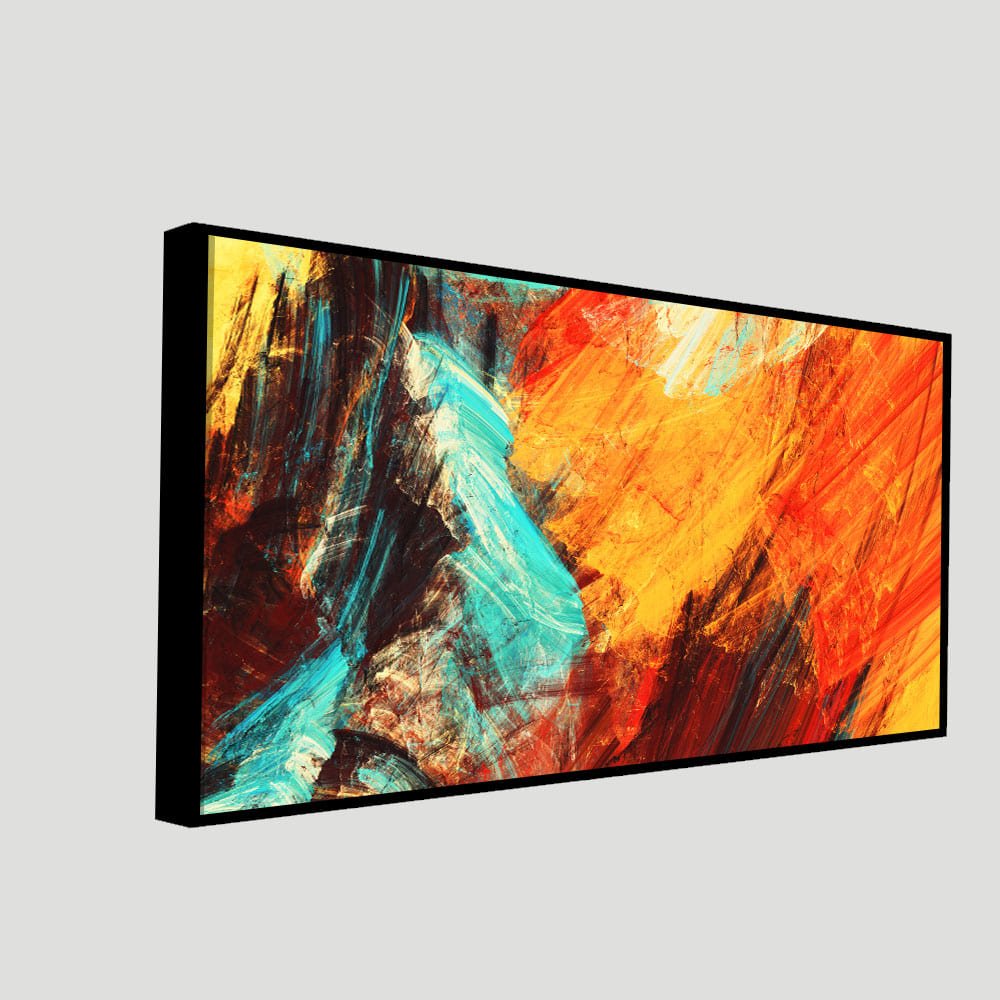 Modern Texture Colorful Abstract Canvas Wall Painting - Decor Smart