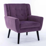 Modern Urban Purple Super Soft Velvet Sofa Lounge Chair - Decor Smart