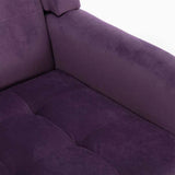 Modern Urban Purple Super Soft Velvet Sofa Lounge Chair - Decor Smart