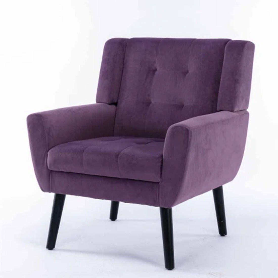 Modern Urban Purple Super Soft Velvet Sofa Lounge Chair - Decor Smart