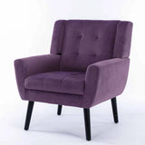 Modern Urban Purple Super Soft Velvet Sofa Lounge Chair - Decor Smart
