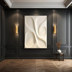 Modern Vertical 3D Wall Decor with Soft Curved Texture