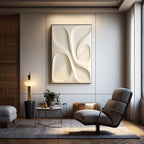Modern Vertical 3D Wall Decor with Soft Curved Texture