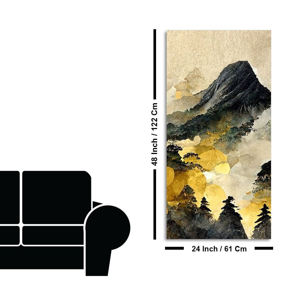 Mountain Scenery of Mount Fuji Canvas Wall Painting - Decor Smart