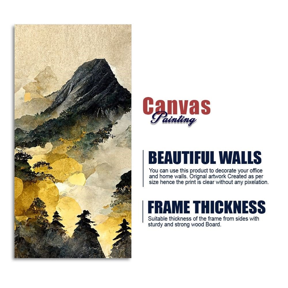 Mountain Scenery of Mount Fuji Canvas Wall Painting - Decor Smart