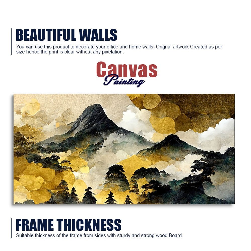 Mountain Scenery of Mount Fuji Premium Canvas Wall Painting - Decor Smart