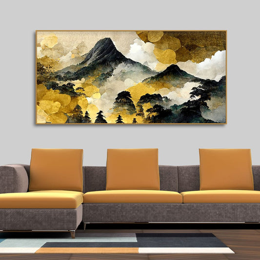 Mountain Scenery of Mount Fuji Premium Canvas Wall Painting - Decor Smart