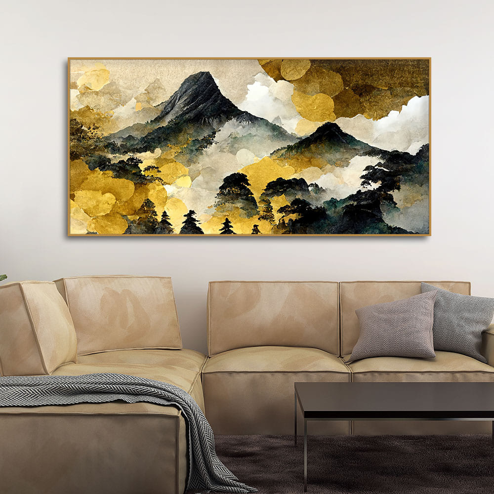 Mountain Scenery of Mount Fuji Premium Canvas Wall Painting - Decor Smart