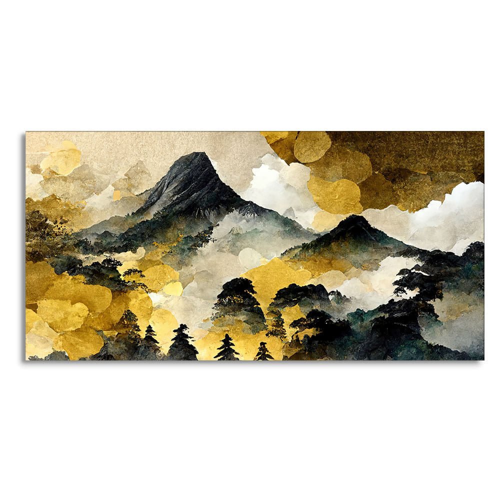 Mountain Scenery of Mount Fuji Premium Canvas Wall Painting - Decor Smart