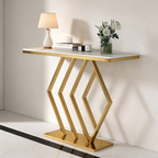 Classic Design Copper Console Table in Geometric Pattern