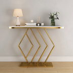 Classic Design Copper Console Table in Geometric Pattern
