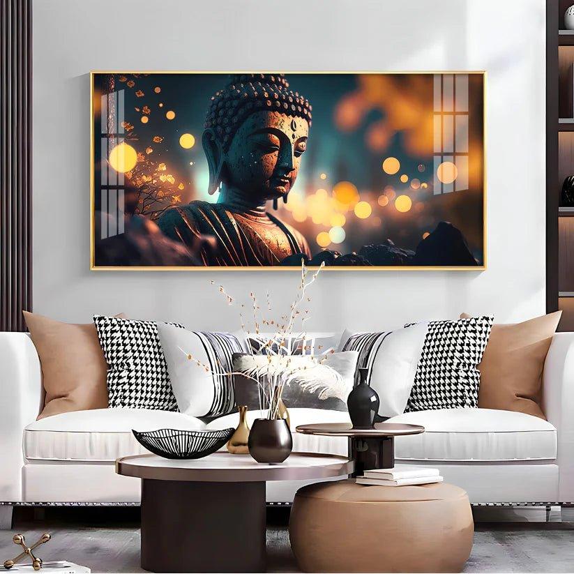 Mulling Over Buddha Premium Acrylic Floating Wall Painting - Decor Smart