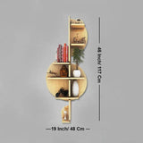 Music Note Backlit Designer Wooden Wall Shelf / Book Shelf / Night Light, Light Oak Finish - Decor Smart