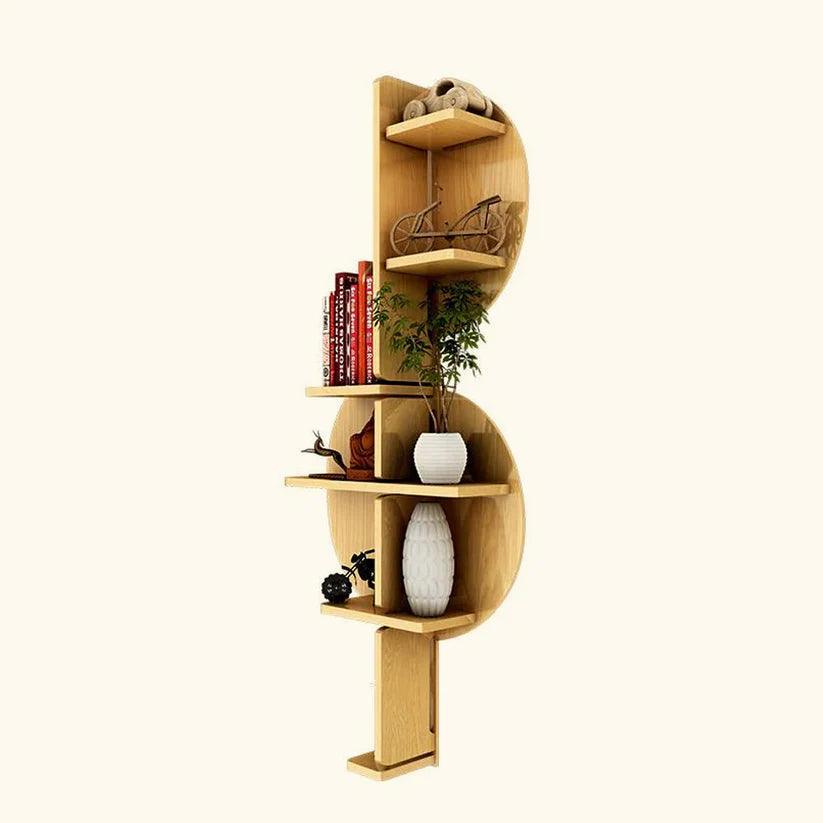 Music Note Backlit Designer Wooden Wall Shelf / Book Shelf / Night Light, Light Oak Finish - Decor Smart