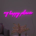 My Happy Place Text Design Neon LED Light