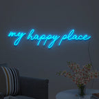 My Happy Place Text Design Neon LED Light