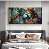Mystical Love Of Radha Krishna Premium Acrylic Floating Wall Painting - Decor Smart
