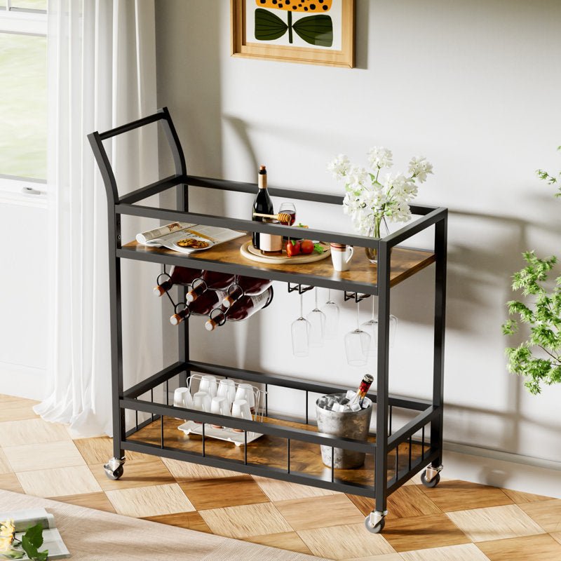 Narron Metal Bar Cart - Decor Smart