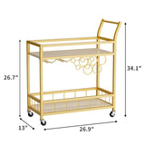 Narron Metal Bar Cart - Decor Smart