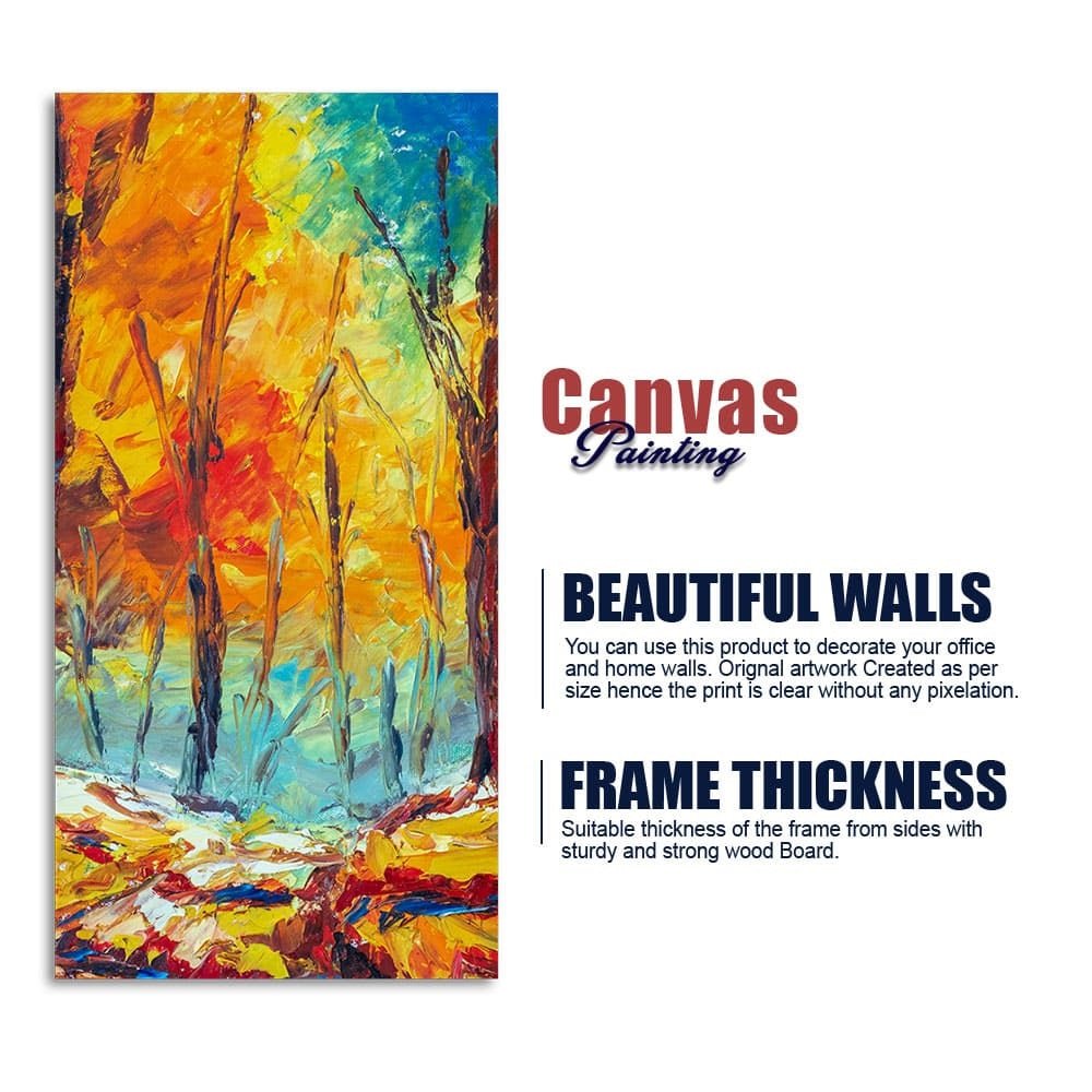 Nature Wall Painting of Colorful Autumn Forest - Decor Smart