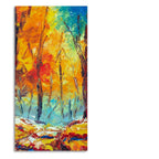 Nature Canvas Wall Painting of Colorful Autumn Forest