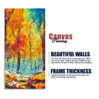 Nature Canvas Wall Painting of Colorful Autumn Forest