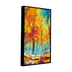 Nature Canvas Wall Painting of Colorful Autumn Forest