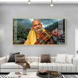 Neem Karoli Baba Ji Premium Acrylic Floating Wall Painting - Decor Smart
