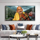 Neem Karoli Baba Ji Premium Acrylic Floating Wall Painting - Decor Smart
