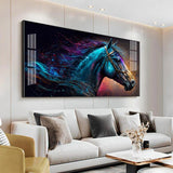 Neon Horse Premium Acrylic Floating Wall Painting - Decor Smart