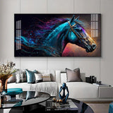 Neon Horse Premium Acrylic Floating Wall Painting - Decor Smart