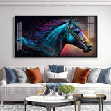 Neon Horse Premium Acrylic Floating Wall Painting - Decor Smart