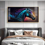 Neon Horse Premium Acrylic Floating Wall Painting - Decor Smart