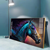Neon Horse Premium Acrylic Floating Wall Painting - Decor Smart
