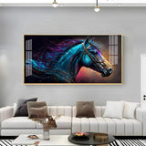 Neon Horse Premium Acrylic Floating Wall Painting - Decor Smart