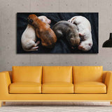 New Born Puppies Premium Canvas Wall Painting - Decor Smart