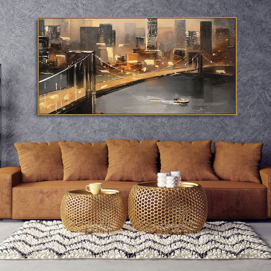 New York City Bridge Premium Canvas Wall Painting - Decor Smart