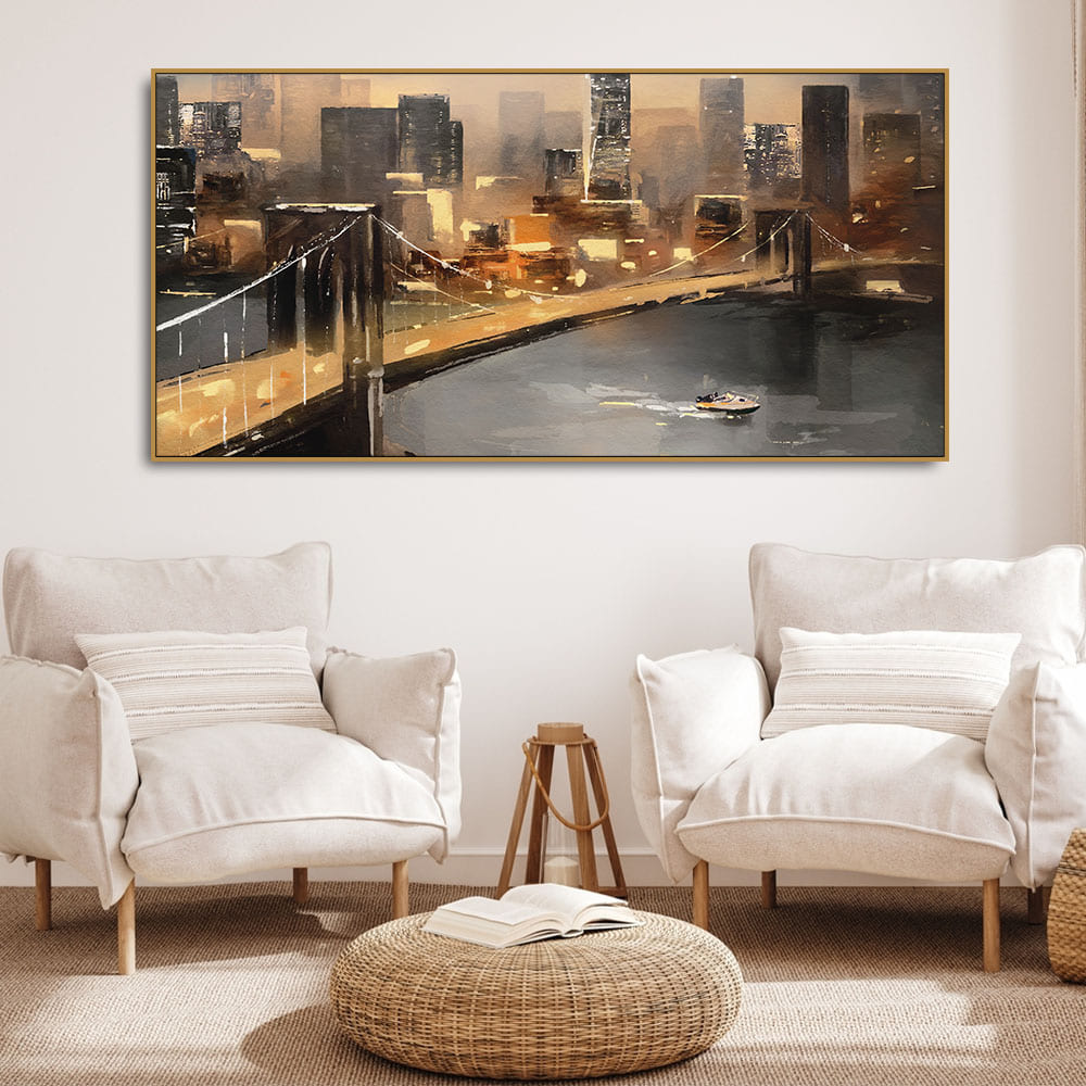 New York City Bridge Premium Canvas Wall Painting - Decor Smart