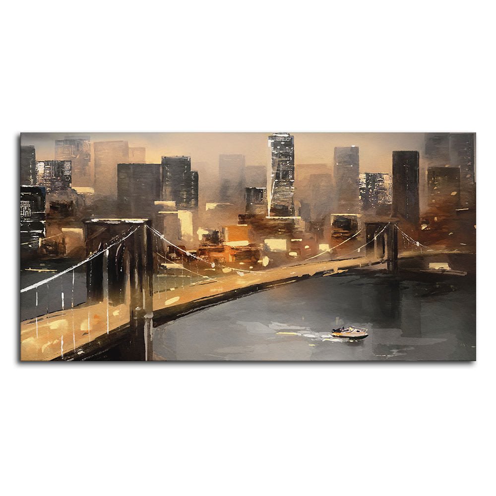 New York City Bridge Premium Canvas Wall Painting - Decor Smart