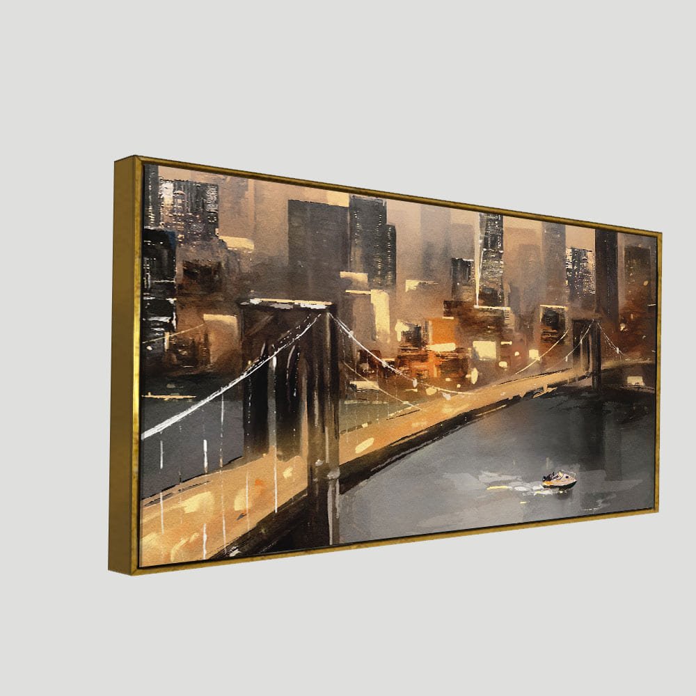New York City Bridge Premium Canvas Wall Painting - Decor Smart