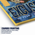 No Excuses No Limits Cotton Canvas Wall Painting