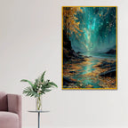 Northern Lights Floating Frame Crystal Wall Painting