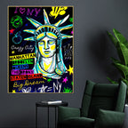 NYC Dreamscape Graffiti Goddess Cotton Canvas Wall Painting