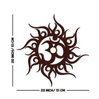 Om Text in Sun Design Shadow Lamp