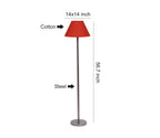 Orange Color Decorative Conical Designer Steel Floor Lamp